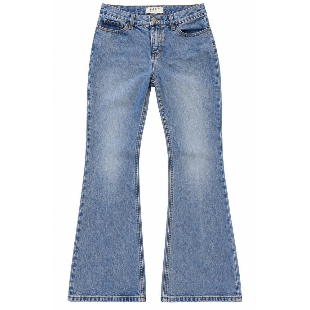 J Galt Brandy Melville Low Rise Flare Jeans Size S 28x30 Light Wash Y2K